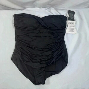 Embrace Your Curves Miracle Brand Black Elizabeth One Piece Swimsuit 2X 20/22